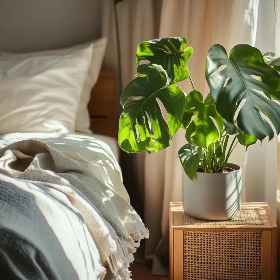 Kamerplanten-Plant in a Box Gatenplant - Monstera deliciosa - Hoogte 50-60cm - ⌀17cm