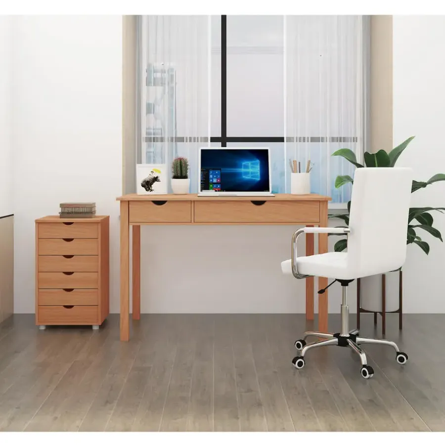 Loft24 Gava - Bureau met 2 laden in grenen natuur
