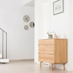Leen Bakker Gazzda Fawn Drawer Eikenhouten Ladekast - Whitewash