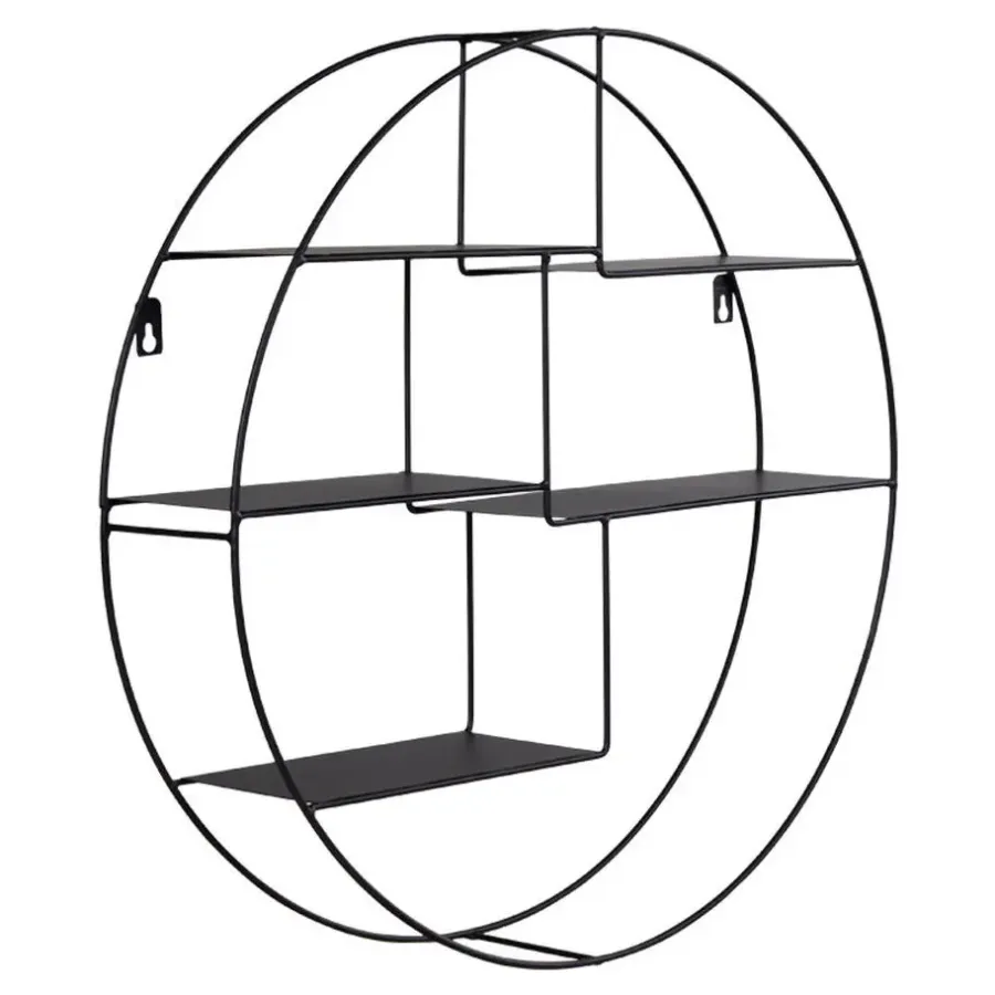 Wandplanken-House Nordic Genk Zwart Wandplank - Staal Ø47x10 cm