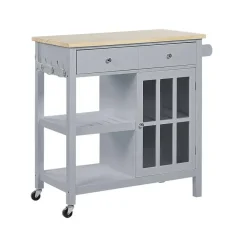 Beliani GENOA - Keukentrolley - Grijs - MDF