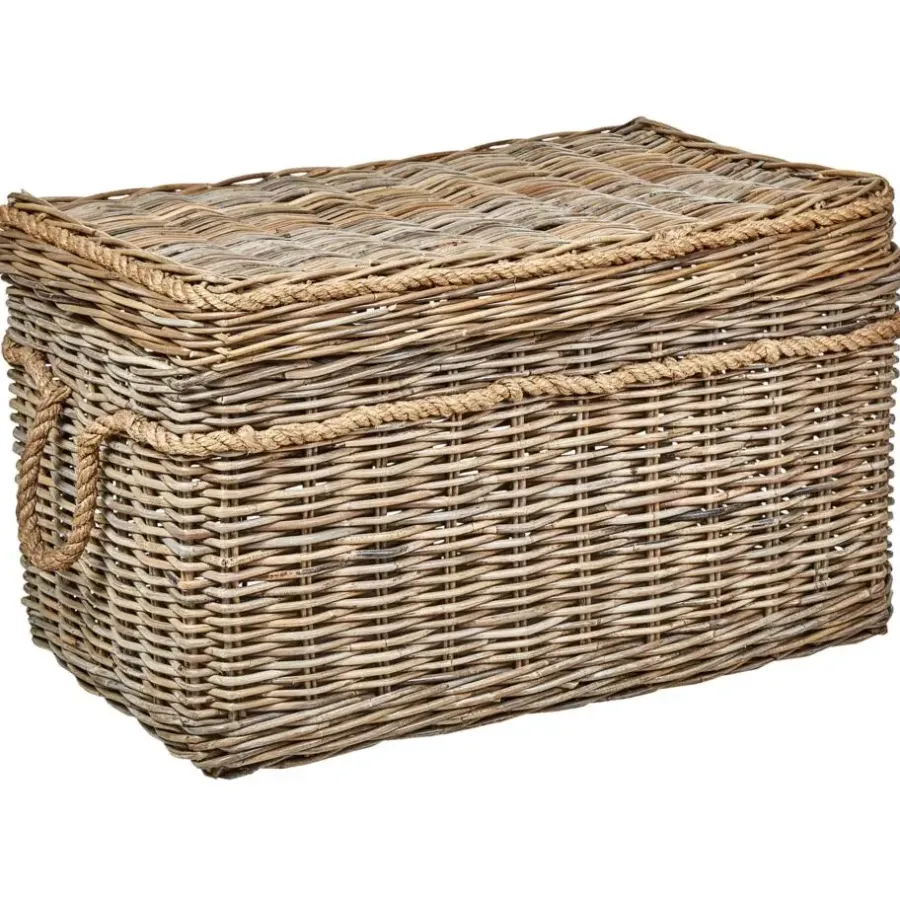 Opbergmanden-Beliani GERASA - Dozen set van 3 - Natuurlijk - Rotan