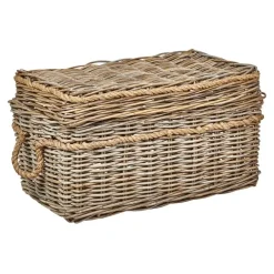 Opbergmanden-Beliani GERASA - Dozen set van 3 - Natuurlijk - Rotan
