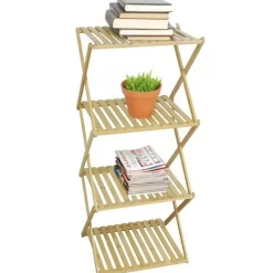 Gerimport Badkamer/keuken rek/organizer - bamboe - opvouwbaar