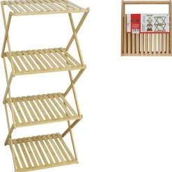 Gerimport Badkamer/keuken rek/organizer - bamboe - opvouwbaar