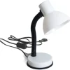 Bureaulampen|Bureaulampen-Gerimport Bureaulamp - wit - metaal - verstelbaar - 16 x 30 cm