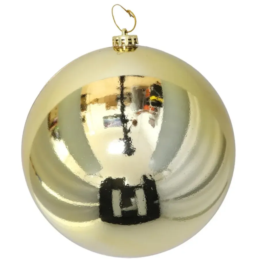 Gerimport Grote decoratie kerstbal - goud - 20 cm - kunststof