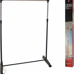 Kledingopbergers|Kledingrekken-Gerimport Kledingrek - enkele stang - verrijdbaar - 90x160 cm