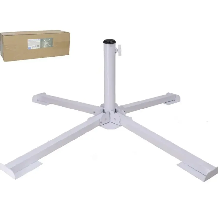Parasolvoeten-Gerimport parasolvoet/kruisvoet - inklapbaar - voor 40 cm stenen