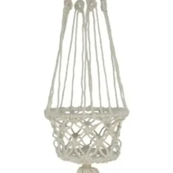 Gerimport plantenpot - macrame touw - Ibiza stijl - plantenhanger