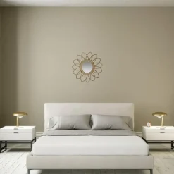 Spiegels-Gerimport Rotan spiegel natuurlijk - sun - 35x4 cm - boho spiegel