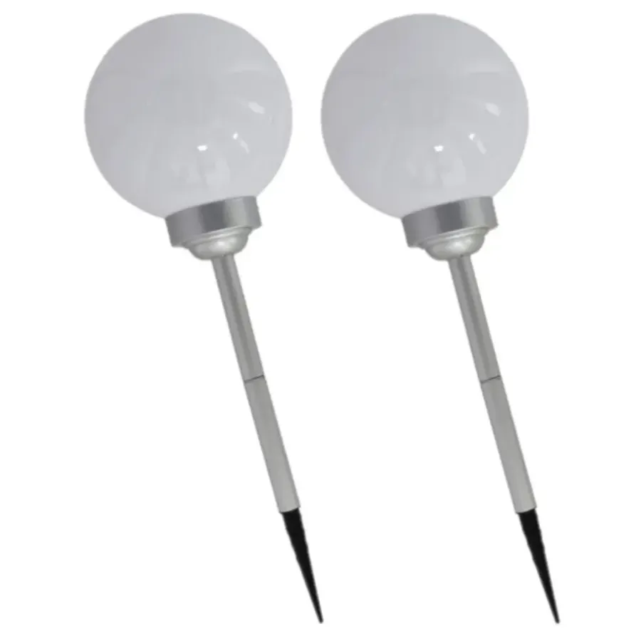 Gerimport Solar tuinlamp/prikspot grote bol - H56 cm