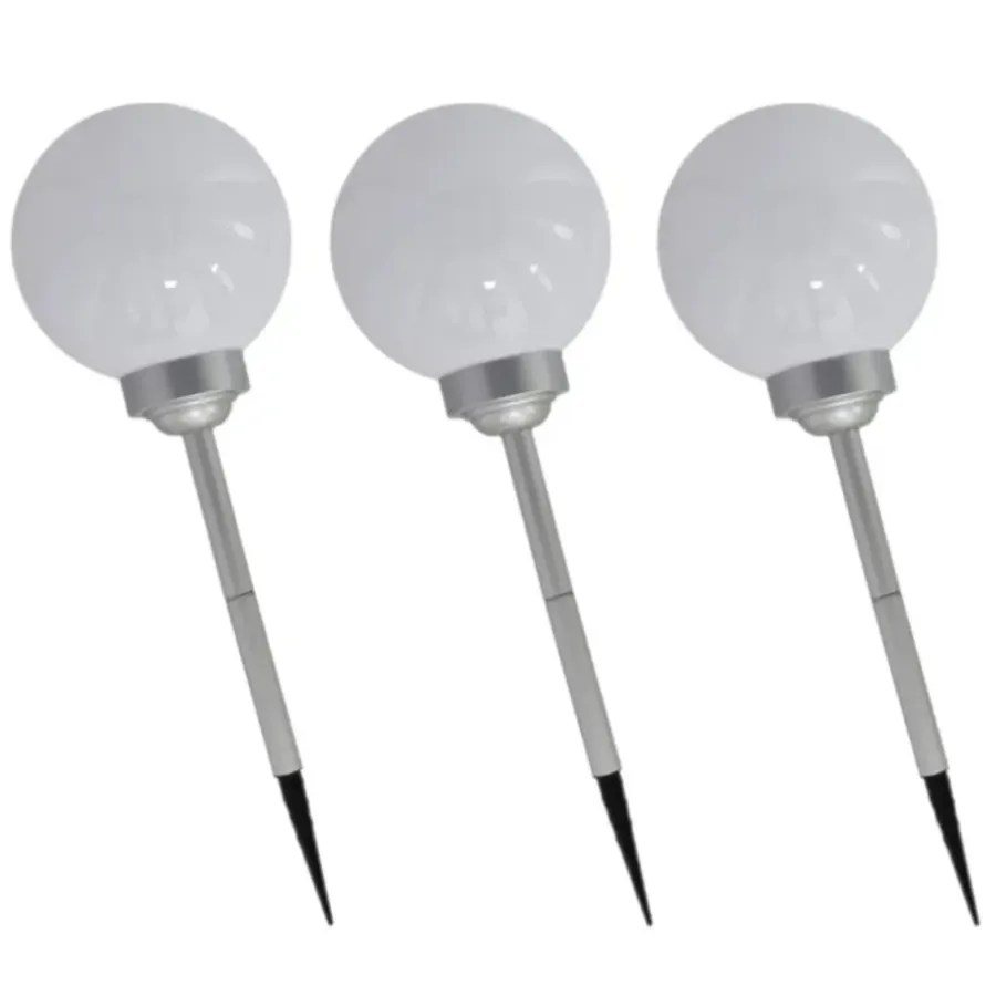 Gerimport Solar tuinlamp/prikspot grote bol - H56 cm