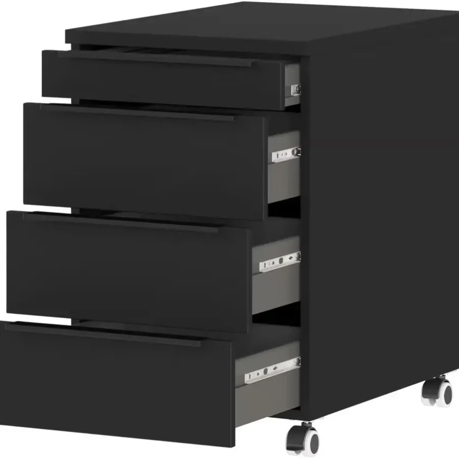 Ladeblokken-Germania Ladekast met witte wielen Hermoso - 42 x 60 x 63 cm - Antraciet