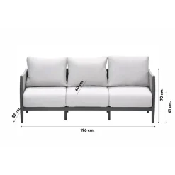 Loungesets-Garden Impressions GI Diamo stoel/bank lounge-diningset (4-delig) - Carbon Black/Zand