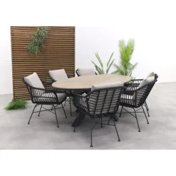 Garden Impressions GI Margriet / Edison Ovale 6-delige Tuinset - 220 x 115 cm