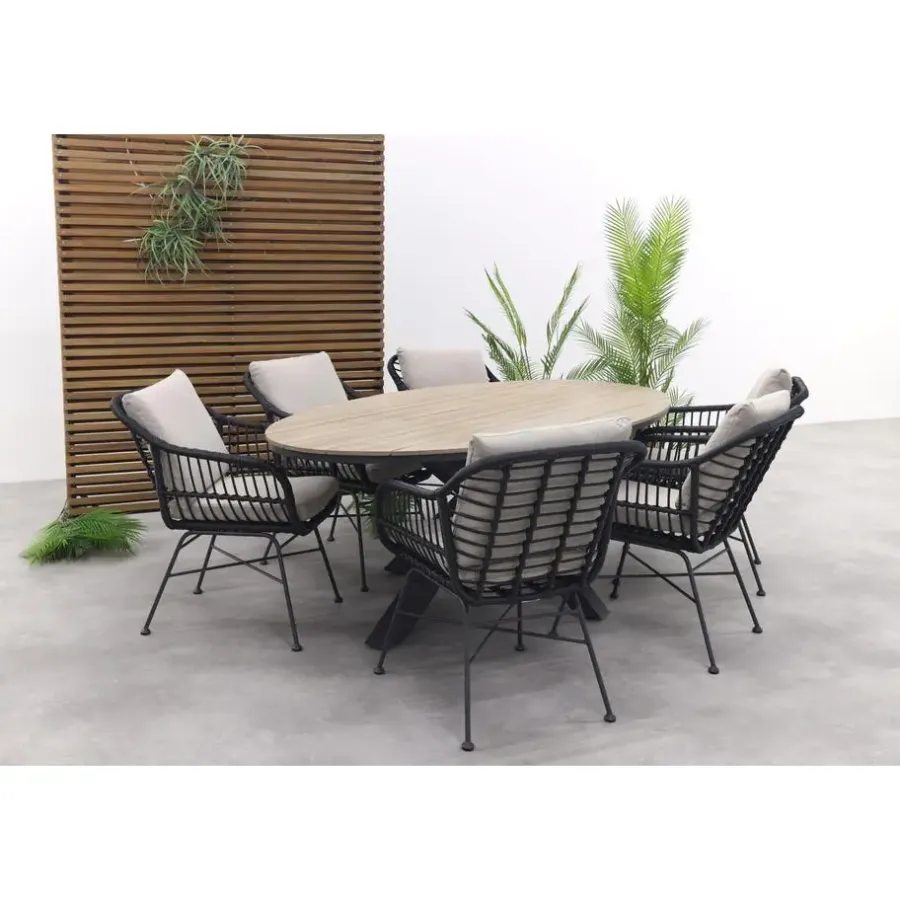 Garden Impressions GI Margriet / Edison Ovale 6-delige Tuinset - 220 x 115 cm