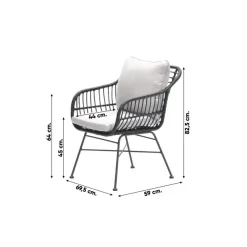 Garden Impressions GI Margriet / Edison Ovale 6-delige Tuinset - 220 x 115 cm