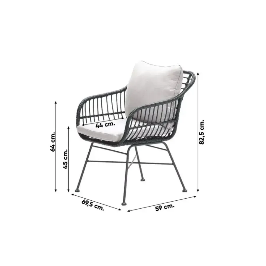 Garden Impressions GI Margriet / Edison Ovale 6-delige Tuinset - 220 x 115 cm