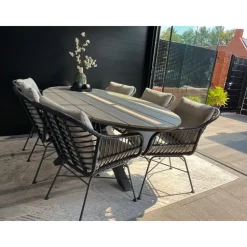 Garden Impressions GI Margriet / Edison Ovale 6-delige Tuinset - 220 x 115 cm