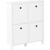 Schoenenkasten-Leen Bakker GIBSON - Schoenenkast 4 vakken - Wit - MDF