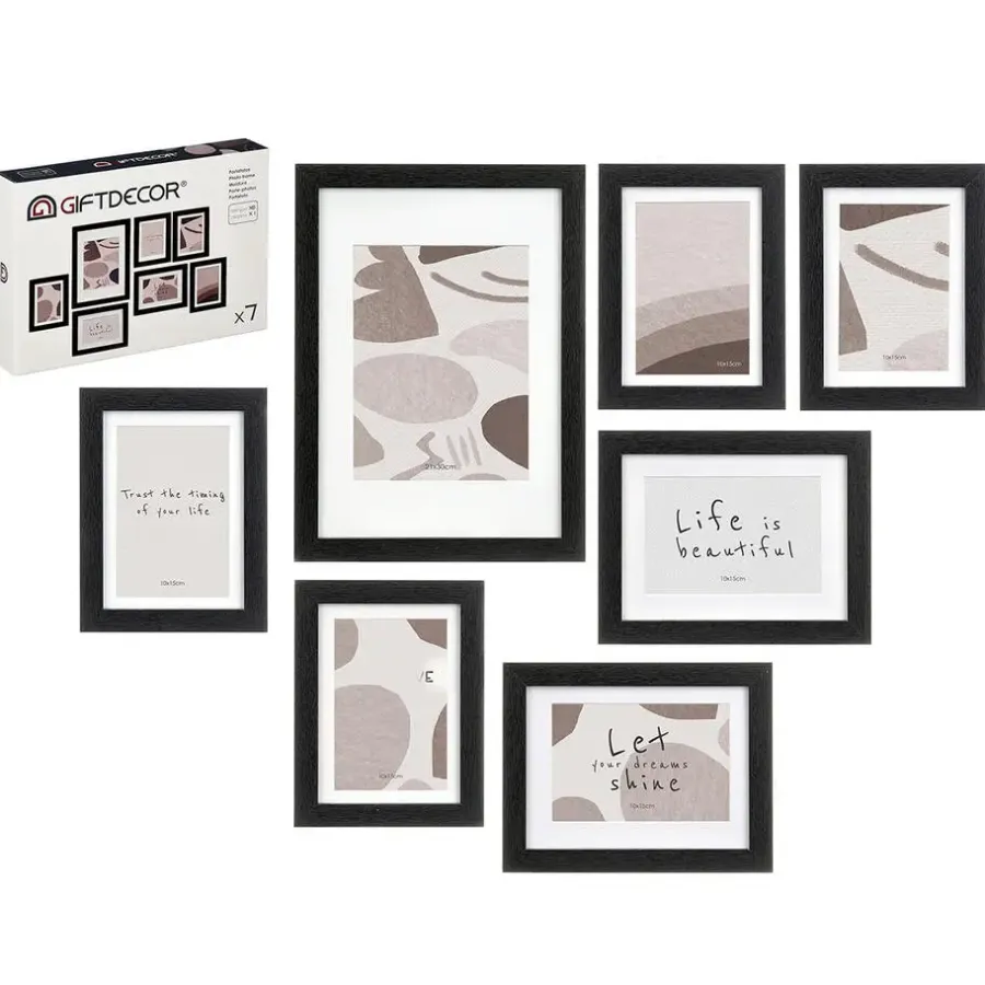Fotolijsten-Giftdecor Collage voor 7x foto - voor verschillende maten fotos