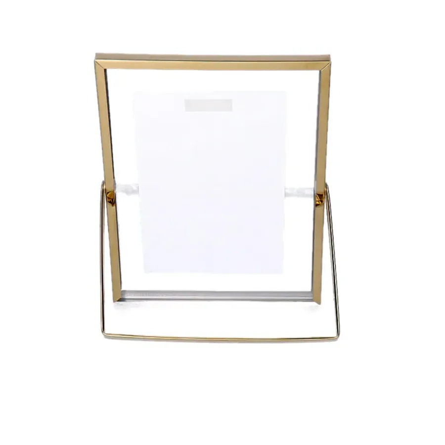 Fotolijsten-Giftdecor Fotolijstje - 10 x 15 cm - goud - metaal - modern