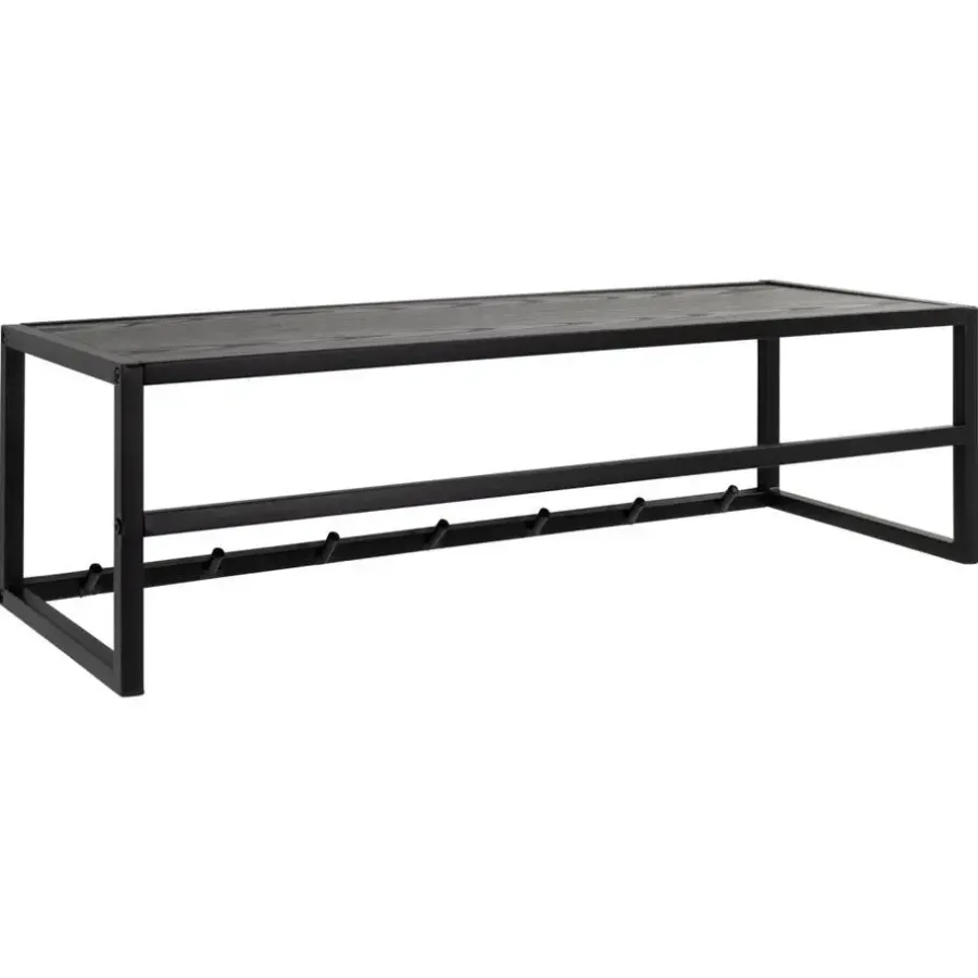 Giga Living Giga Meubel Kapstok Zwart - Metaal - 28x77x22cm - Kapstok Bronx