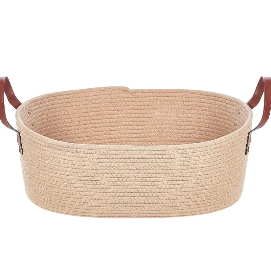 Opbergmanden-Beliani GISSAR - Manden set van 2 - Beige - Katoen