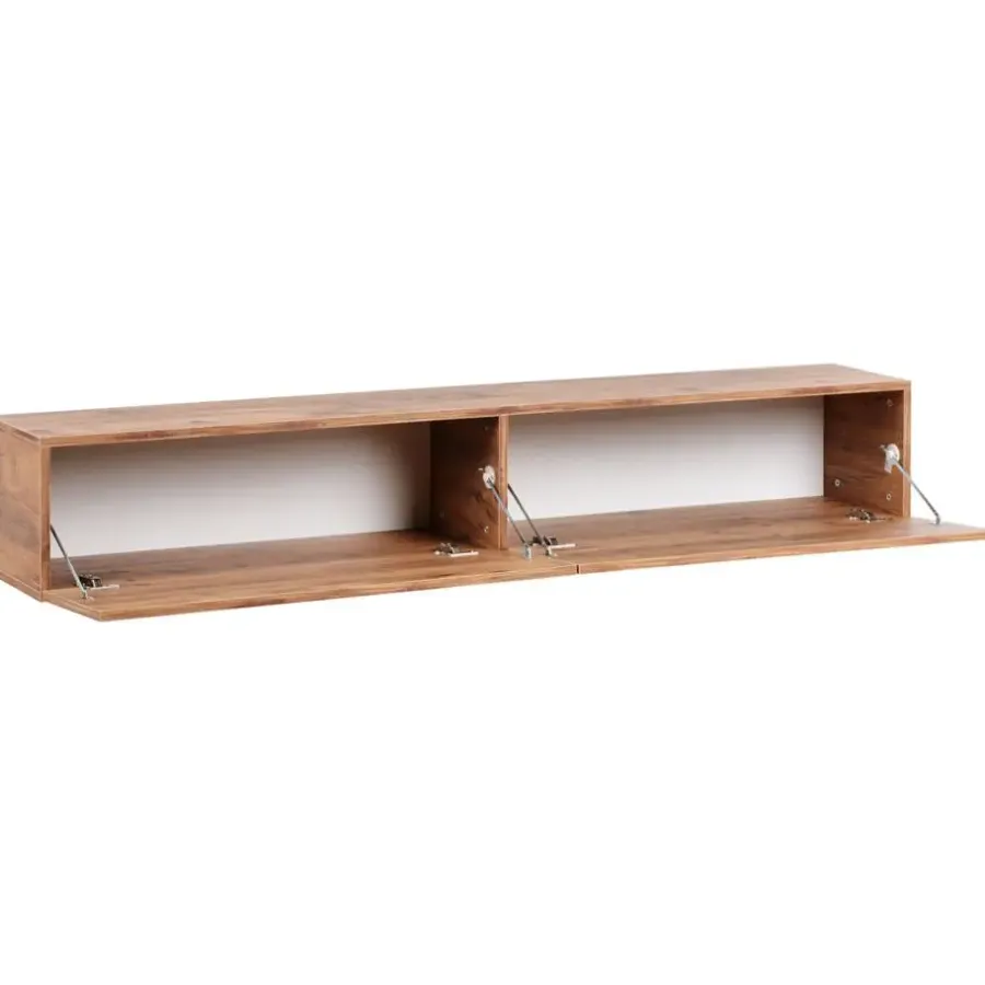 Leen Bakker GLADSTONE - Wandgemonteerd TV-meubel - Bruin - 180 cm - Vezelplaat