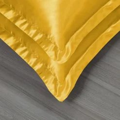 2-Persoons Dekbedovertrekken-Zavelo Glanzend Satijnen Dekbedovertrek Beauty Silk Goud-2-persoons (200 x...
