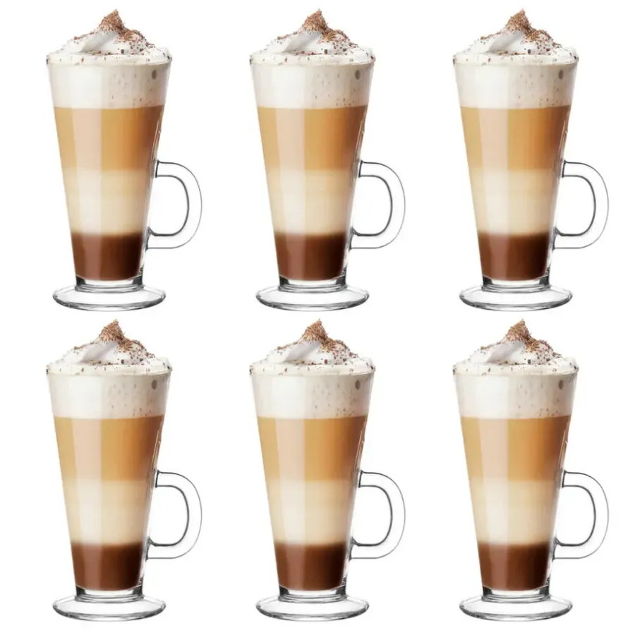 Koffieglazen-Glasmark Caffe Latte macchiato glazen Paris - glas - 6x - 250 ml