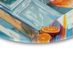 Schilderijen-Reinders Glasschilderij Aperol in de zon - Ø 50cm - Bont