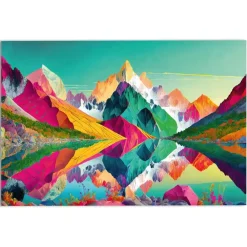 Reinders Glasschilderij Bright Mountains - 78 x 116cm - Bont