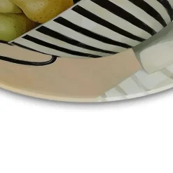 Reinders Glasschilderij Schaal met peren - Ø 50cm - Groen
