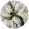 Schilderijen-Reinders Glasschilderij Stijlvolle bloem - Ø 70cm - Beige