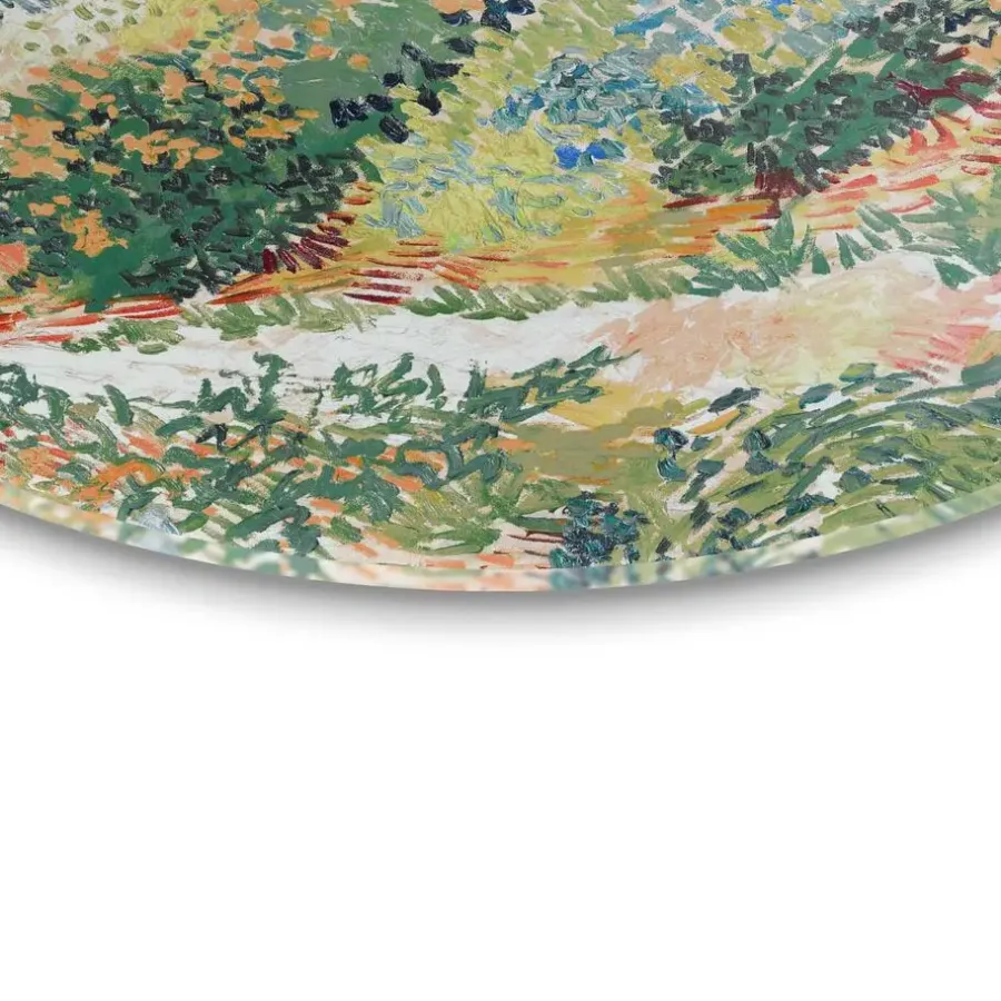 Reinders Glasschilderij Van Gogh - Tuin in Arles - Ø 50cm - Groen