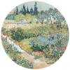 Reinders Glasschilderij Van Gogh - Tuin in Arles - Ø 70cm - Groen