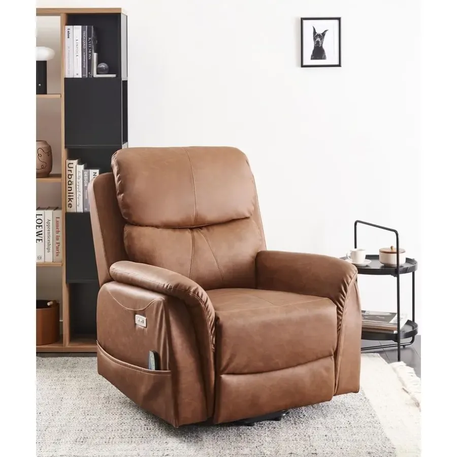 Beliani GLORIE - Massagestoel - Bruin - Kunstleer