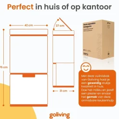 Goliving Automatische Sensor Prullenbak 64 Liter – Afvalemmer keuken - Afvalbak