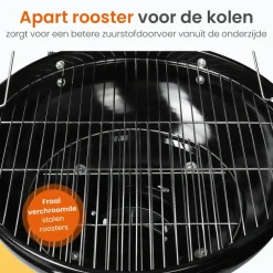 Barbecues En Accessoires-Goliving Houtskool Barbecue - Ø54 cm - Inclusief Accessoires - BBQ op Wielen