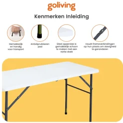 Kamperen En Outdoor-Goliving Inklapbare Tafel – Klaptafel – Campingtafel – Vouwtafel Buiten