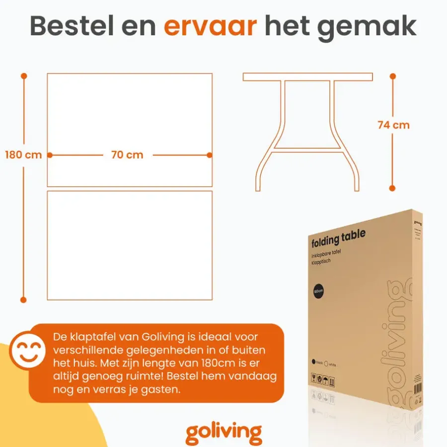 Kamperen En Outdoor-Goliving Inklapbare Tafel – Klaptafel – Campingtafel – Vouwtafel Buiten