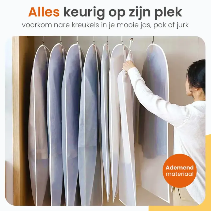 Goliving Kledinghoezen - 10 stuks - Kledinghoes - Kledingzak met Rits