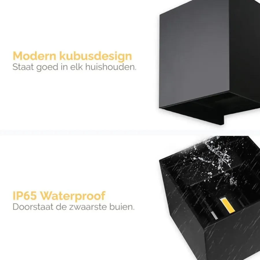Buitenverlichting|Wandlampen-Goliving lamp – Wandlamp - Buitenlamp - Waterdichte LED-verlichting