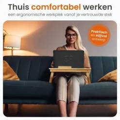 Dienbladen-Goliving Laptoptafel - Uitklapbaar 39 cm - Ergonomisch - Laptopstandaard