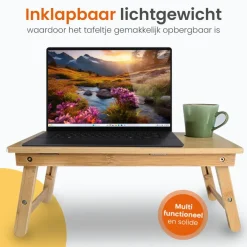 Dienbladen-Goliving Laptoptafel - Uitklapbaar 39 cm - Ergonomisch - Laptopstandaard