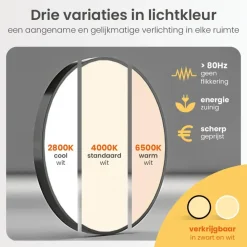 Goliving Plafondlamp - Plafonnière - LED - Ø23cm - Zwart