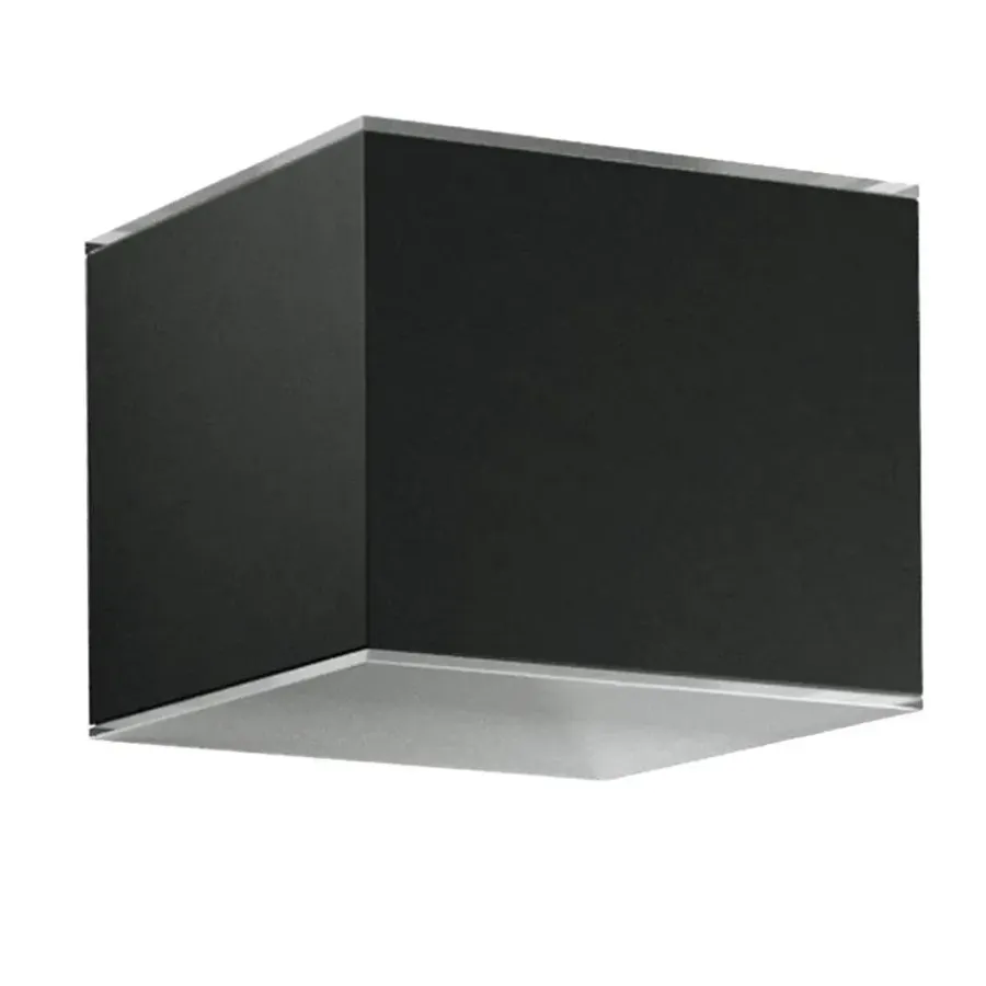 Wandlampen-Goliving Solar Kubus Wandlamp - Solar Tuinverlichting - Zwart