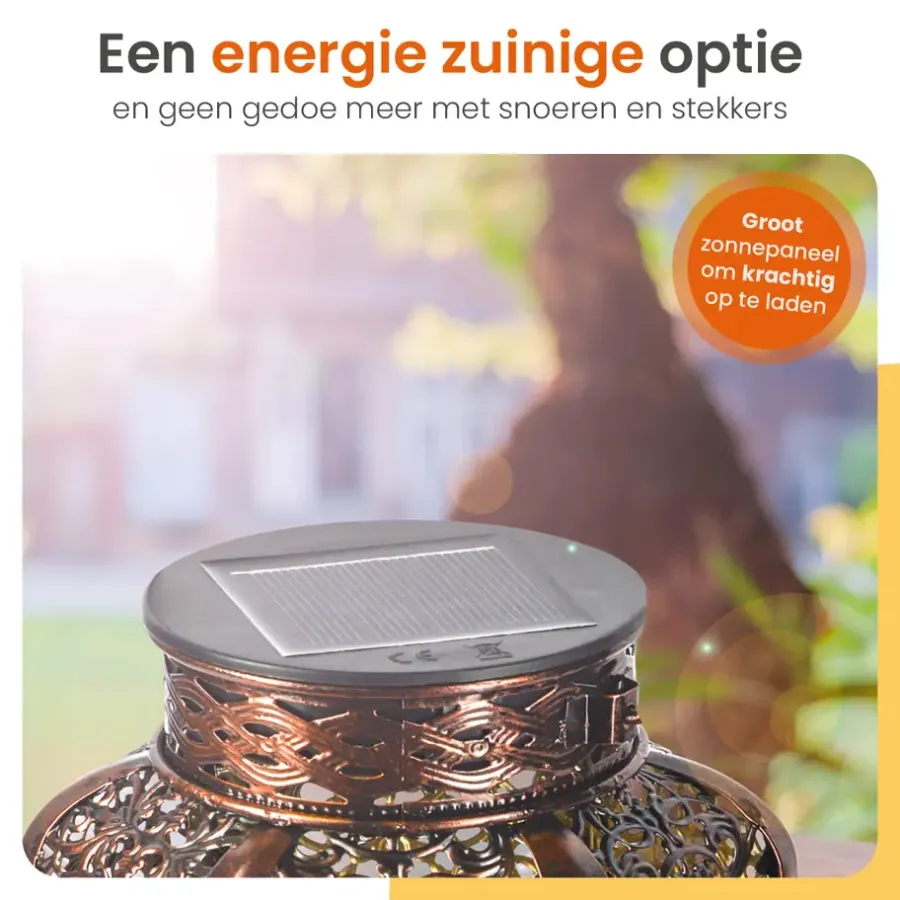 Kandelaars En Windlichten-Goliving Solar Tafellamp Spark – 2 Stuks – LED Buitenverlichting Zonne-energie